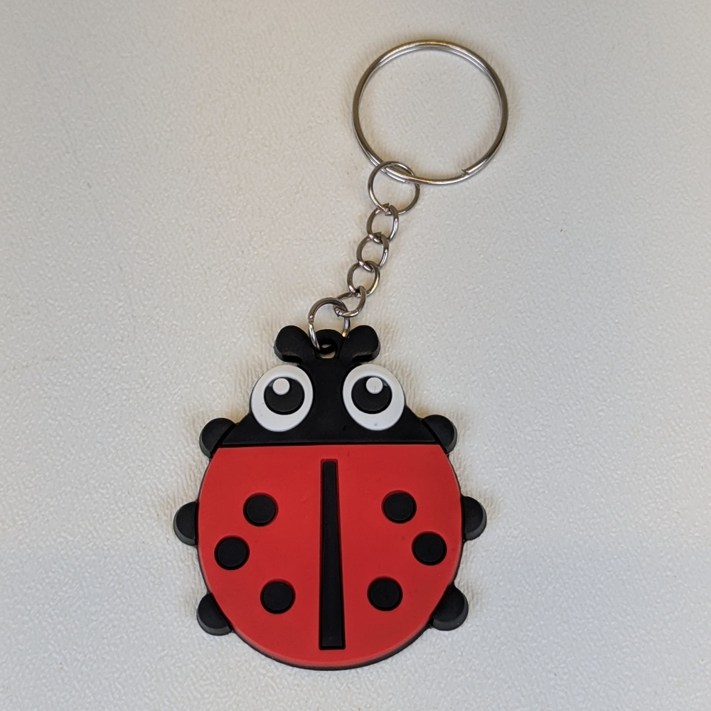 Red Ladybug Keychain Bag Charm